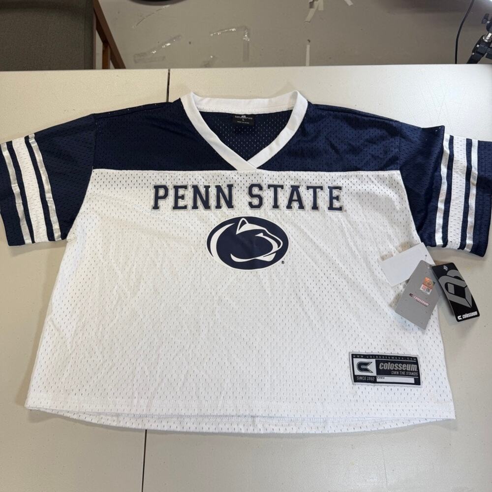 Penn State Nittany Lions Colosseum Women's Treasure Football Jersey Large NWT